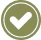 Green circle with white checkmark icon indicating confirmation